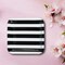 25 Count Black and White Striped Square Paper Dinner Plates Disposable 9 1/4"